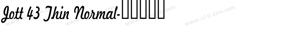 Jott 43 Thin Normal字体转换